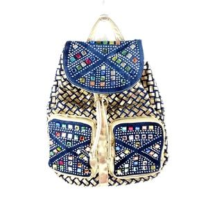 NWOT Bling Bag Backpack Rhinestones & Denim #B26